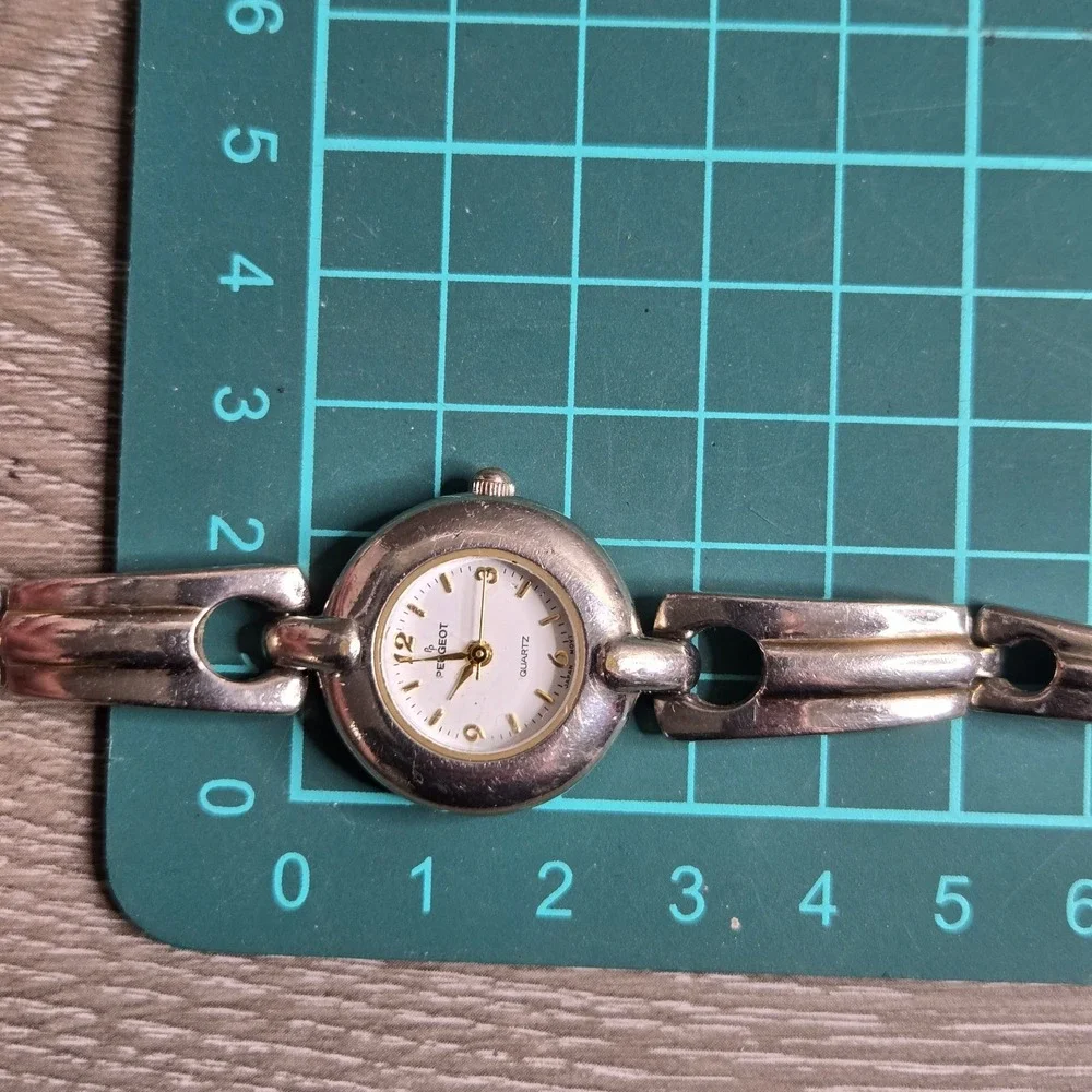Peugeot Watch Women 24mm Silver Gold Two Tone Bracelet Band  6.5